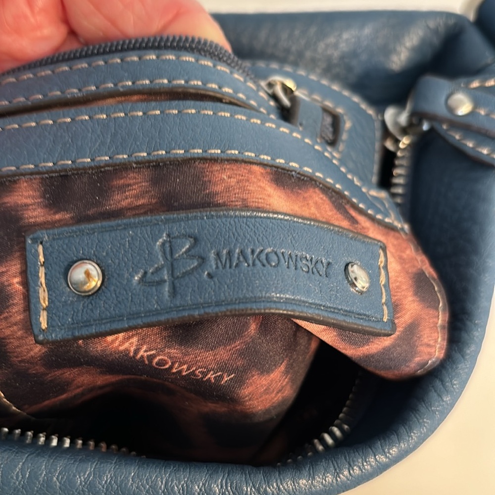 B Makowsky Leather Bag NWOT - Picture 5 of 6